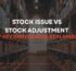 Stock Issue vs Stock Adjustment